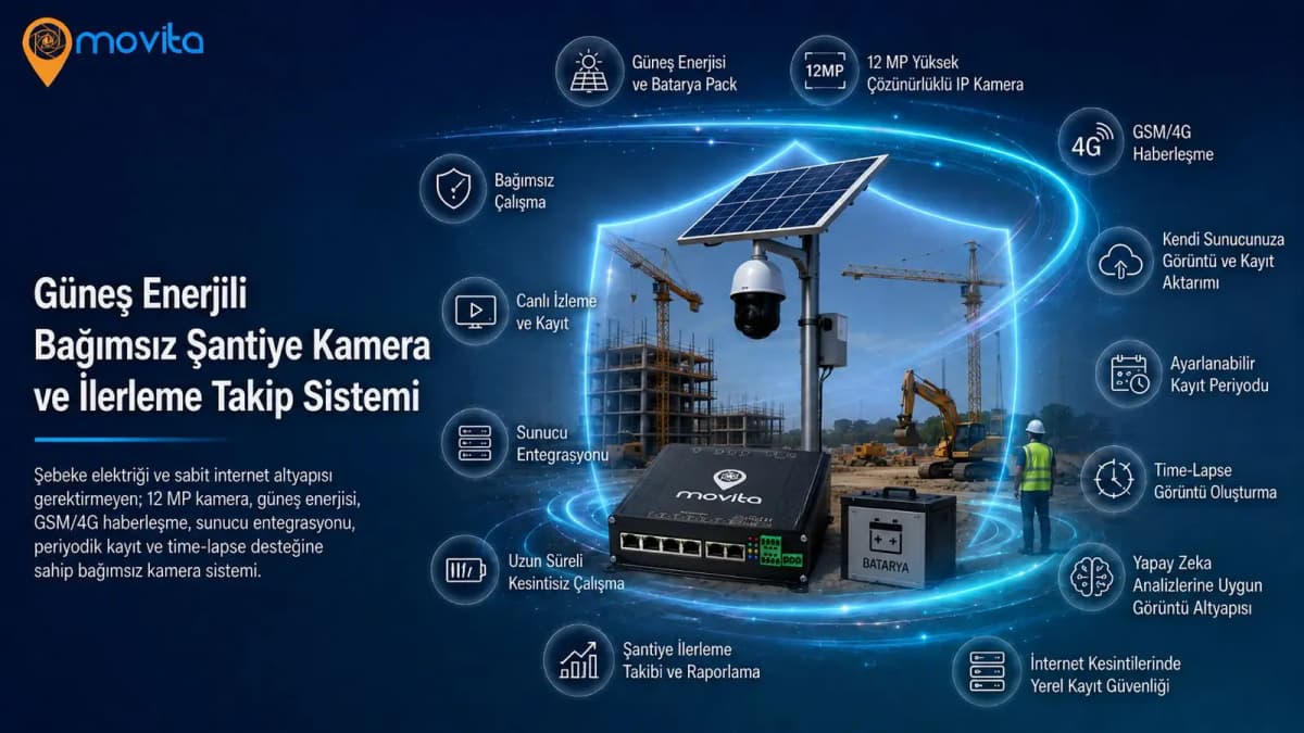 Güneş Enerjili Bağımsız Şantiye Kamera Sistemi