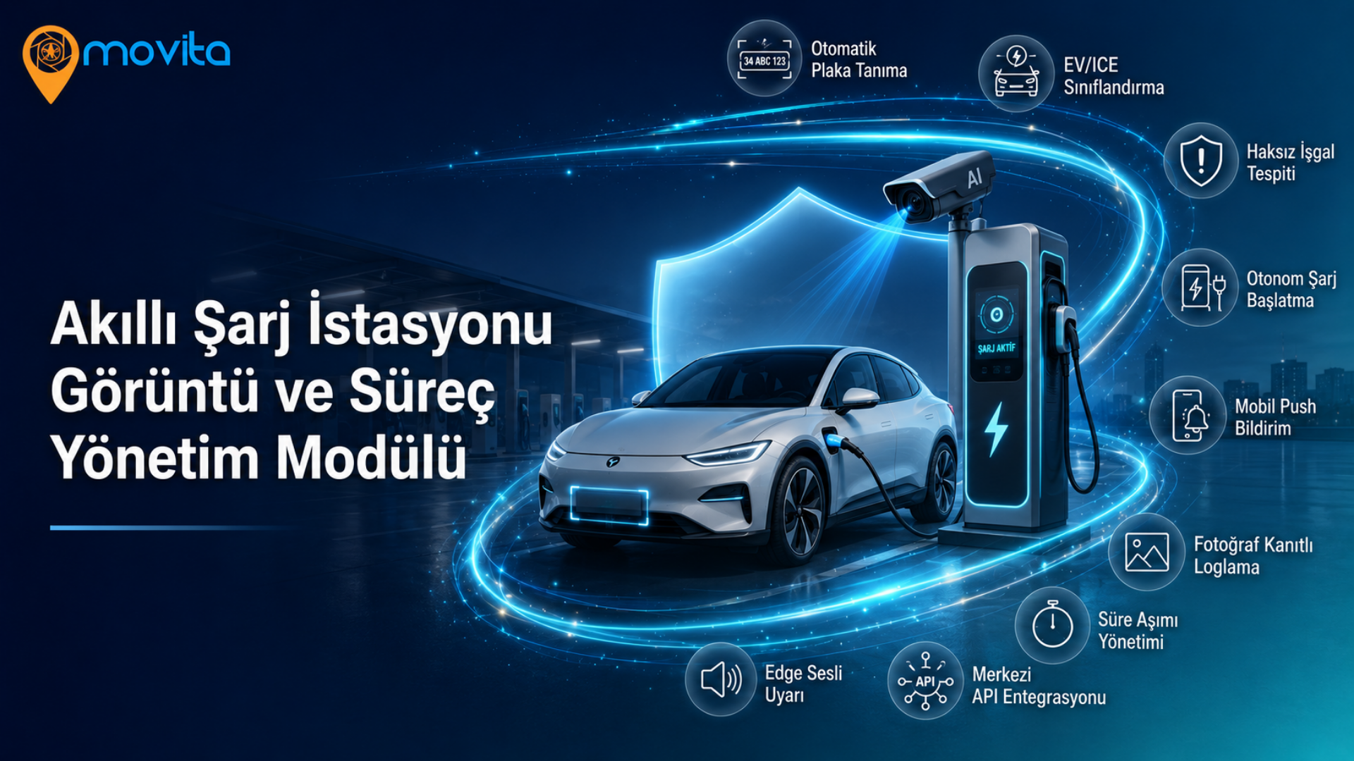 Akıllı Şarj İstasyonu Görüntü ve Süreç Yönetim Modülü